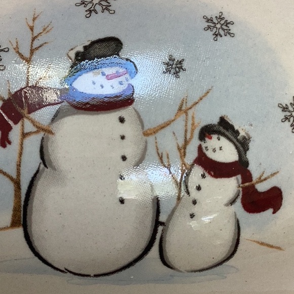 Royal Seasons Stoneware Snowman Family Large Sauce Pitcher Gravy Boat - Picture 9 of 11